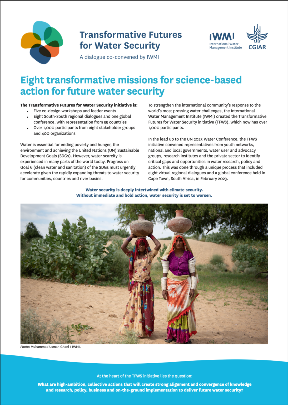Transformative Futures for Water Security (TFWS) :: IWMI